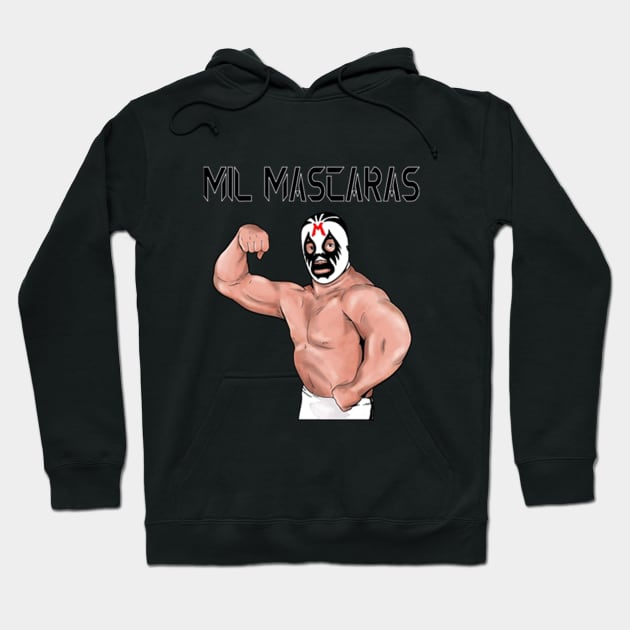 Mil Mascaras Lucha Libre Mexicana Mexican Wrestler Legend Hoodie by FeelInksense